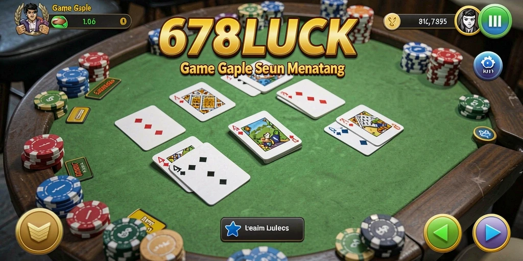 Tampilan gameplay seru dan interaktif dari game Gaple 678LUCK.