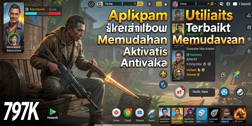 Tampilan utama aplikasi 797K dengan fitur utilitas yang membantu produktivitas.