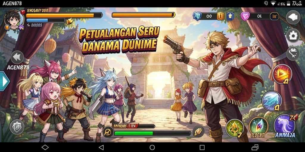 Gameplay seru AGEN878 dengan karakter anime yang mengagumkan.