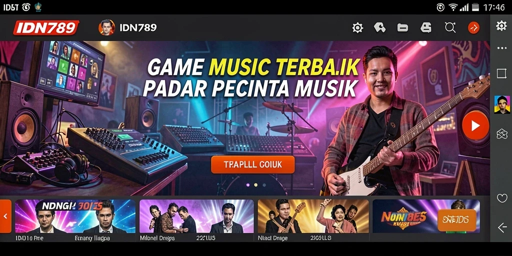 Screenshot gameplay IDN789 menampilkan aksi seru bermain musik.