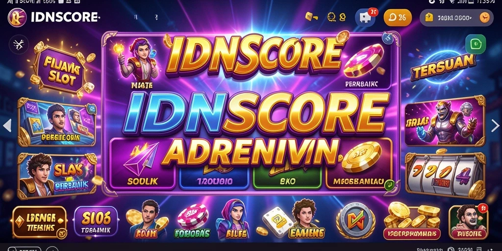 Tampilan menakjubkan dari gameplay Slot IDNSCORE yang mendebarkan.