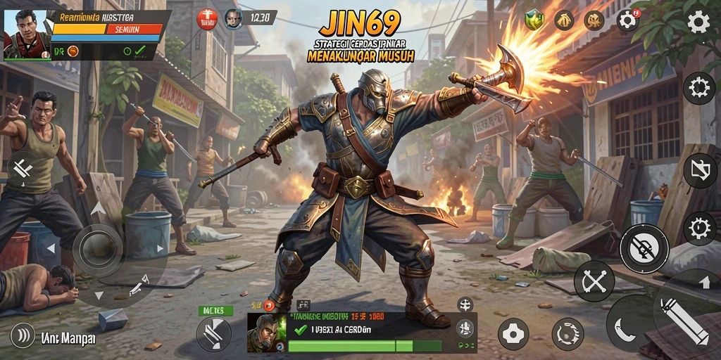 Tangkapan layar JIN69 menampilkan aksi pertempuran strategi yang mendebarkan.
