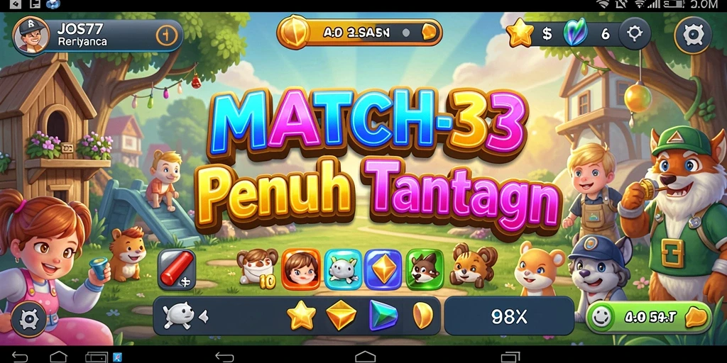 Tampilan gameplay JOS77 yang penuh warna dan menarik.