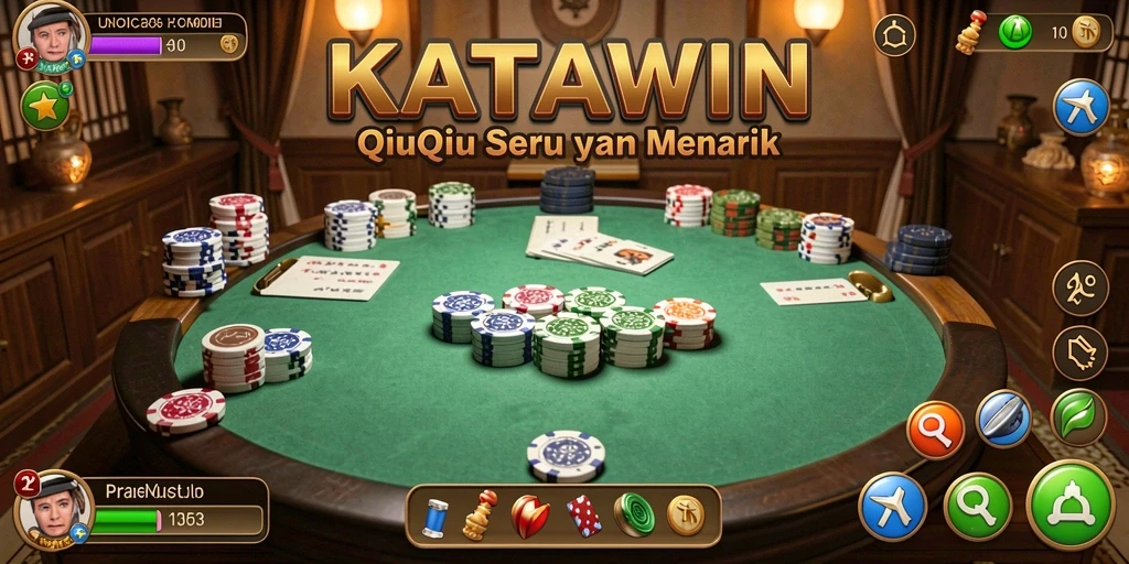 Tampilan utama gameplay QiuQiu di KATAWIN.