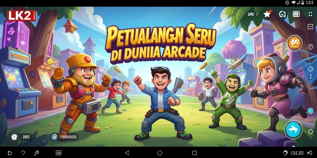 Tangkapan layar utama LK21 menampilkan aksi seru dalam permainan arcade.