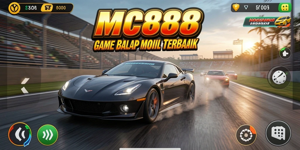 Screenshot gameplay balapan seru dari MC888.