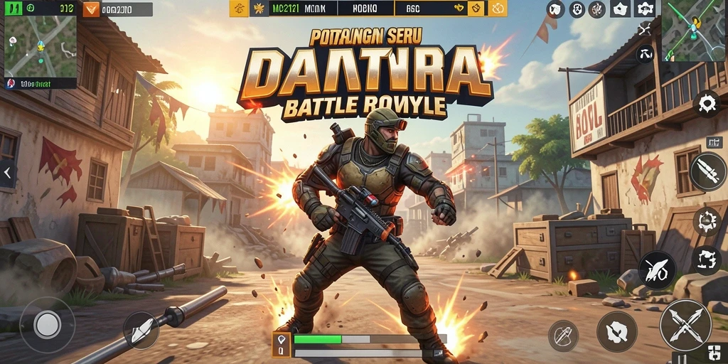 Gameplay seru di <strong>MPO2121</strong> dengan banyak aksi Battle Royale.