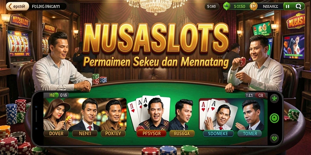 Tangkapan layar mendemonstrasikan gameplay Poker yang mengasyikkan di NUSASLOTS.