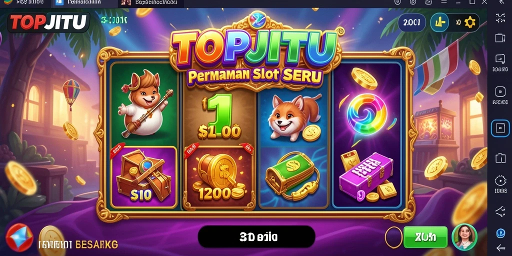 Screenshot utama TOPJITU menampilkan gameplay Slot yang menarik.