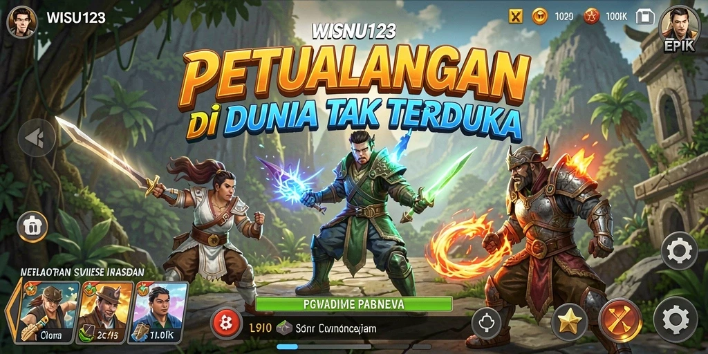 Tampilan gameplay <strong>WISNU123</strong> yang penuh aksi dan eksplorasi mendebarkan.